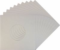 (10) 7" Heavyweight Record Jackets - Gray with Center Hole - #07JWLGHH