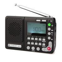 Retekess TR102 Shortwave Radio Portable AM FM Radio MP3 Player Support TF Card Digital Record Sleep Timer and Rechargeable Battery(Black)