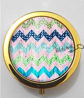 BlackKey Dip Dye Pattern 3-Compartment Decorative Pocket Gift Box Case Organizer for Pill, Color 2 -678