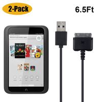 2-Pack Charger for Barnes & Noble Nook HD+ Plus (6.5ft/200cm),Mixtecc USB Power Data Sync Charging Cable for Nook Tablet Hd 7" Hd+ 9" BNTV400 BNTV600