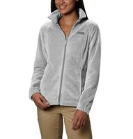 Columbia Women's Plus Size Benton Springs Full Zip Jacket, Soft Fleece with Classic Fit, Cirrus Grey Heather, 3X