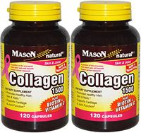 Mason Natural Collagen plus Vitamin C, 1500 mg, 120 Capsules (Pack of 2)