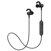 Sports Bluetooth Headphones w/Mic, Richer Bass HiFi Stereo in-Ear Wireless Earphones, Waterproof IPX5, Magnetic, Noise Cancelling, 6 Hrs Playback Earbuds for Sports, Gym, Running, Workout (Black)