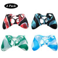 4 Pack of Silicone Xbox 360 Controller Skin, Premium Super Grip Protective Skin Case Cover for Xbox 360 Controller