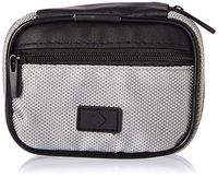 Fashion Smart Men's 7-Day Compartment Pill Box Zip Case with Outer Pocket, Silver