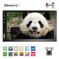 Double Din Car Stereo Universial Car Radio Buletooth 7'' HD Touch Screen Car MP5 Player Indash Radio Support Rear View Camera/SWC/Mirror Link D-Play System FM,AUX,USB,TF Car Stereo Receiver
