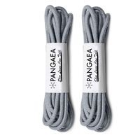[2Pair Pack] Waxed Round Oxford Shoe Laces for Dress Shoes Chukka 3/32Inch Thin(#06 Light Gray,34in (86cm))