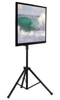 Mount-It! LCD Flat Panel TV Tripod, Portable TV Stand Fits LCD LED Flat Screen TV sizes 32-70 inch, Adjustable Height Pole, Supports up to 77 lbs and VESA 600x400 (MI-874), Black, 
