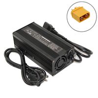 50.4V 6A Charger 12S 44.4V E-Bike Li-ion Battery Smart Charger Lipo/LiMn2O4/LiCoO2 Battery Charger with Fan Aluminum Case (50.4V6A XT60)