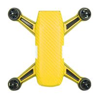 GBSELL Luxury Carbon Fiber Skin Wrap Waterproof Stickers For DJI SPARK Accessories (Yellow)