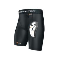 Shock Doctor Men's Core Compression Short with Bio-Flex Cup - Boys - Medium - Black