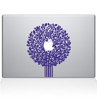 The Decal Guru 2064-MAC-11A-DB Tree of Life Topiary Decal Vinyl Sticker, Dark Blue, 11\" MacBook Air
