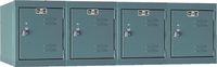 Hallowell U1482-4WM-HG Premium Locker, 48" Width x 18" Depth x 14.75" Height, 4-Wide Wall Mount, Knock-Down, 725 Gray