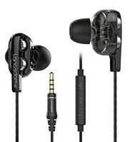 Earbuds,Stereo Bass Earphones, Headphones with Microphone & Volume Control,Wired Earbuds Compatible with Samsung, LG, MP3, MP4. (Black)