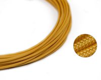 25ft - 4mm ID Gold - Teleios Premium Cable Sleeve - MAINFrame Customs PET Expandable Cable Sleeving