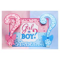 ANMAIKER 59in X 35.4in Gender Reveal Backdrop,Photographic Studio Photo Backgrounds,Happy Birthday Party,Baby Shower,Video Props,Banner Photo Booth Props Decoration