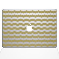 The Decal Guru Chevron Pattern Decal Vinyl Sticker, 13" MacBook Air, Gold (1383-MAC-13A-G)