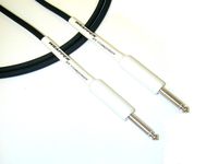 Conquest Sound W 18W 18-Feet Hi-Definition Instrument/Guitar Cable with Neutrik Plugs, White Heat Shrink