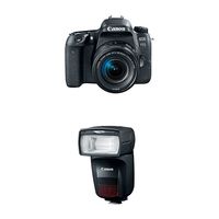 Canon EOS 77D EF-S 18-55 IS STM Kit + Canon Speedlite 470EX-AI