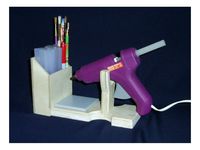 Hot Glue Gun Holder Original Wood Stand Organizer Floral Crafts Scrapbooking