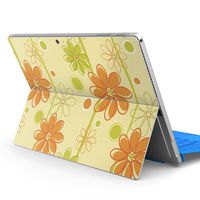 igsticker Ultra Thin Premium Protective Back Stickers Skins Universal Tablet Decal Cover for Microsoft Surface Pro 4/ Pro 2017/ Pro 6(2018 Released) 000693 Flower　Yellowish Green