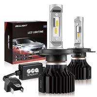 SEALIGHT H4/9003/HB2 LED Headlight Bulbs X1 Series Dual High/Low Beam Xenon White 6000K 6000LM