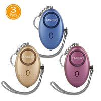 Taiker Personal Alarm for Women 140DB Emergency Self-Defense Security Alarm Keychain with LED Light for Women Kids and Elders-3 Pack