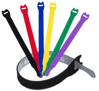 Reusable Cable Ties 1/2" x 8" for Cable Management and Organizing Cords - 30 Pack Bundled with 2 Bonus Cinch Straps (Color)