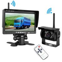 Ehotchpotch Wireless Backup Camera 7 inch HD LCD TFT Color Vehicle Car Monitor System Waterproof IR Night Vision Reverse Camera 12-24V for Truck/Pickup/Van/Caravan/Trailers/Camper