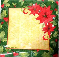 Poinsetta Beverage Paper Napkins (16 Count)