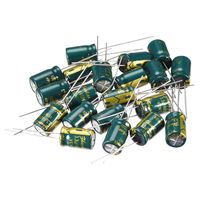 uxcell Aluminum Radial Electrolytic Capacitor Low ESR 3.3uF 400V 105 Celsius 3000H Life 8x12mm High Ripple Current Low Impedance 20pcs Green