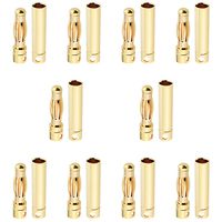 Hobbypark 10 Pairs Female Male 4mm 4.0mm Gold Bullet Connector Plug for RC Battery ESC Motor Wire Plug