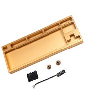 NPKC CNC Anodized Aluminum Case Shell for Filco 87 Cooler Master Stealth Tenkeyless Mechanical Keyboard Including Keyboard Case Detachable USB Module (Gold)