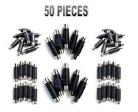 50 Pieces RCA Female to RCA Female Audio Video Plug Adapter Connector Jack