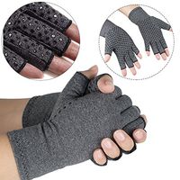 vinmax Arthritis Gloves, Cotton & Spandex Arthritis Rehabilitation Bumps Training Nursing Grip Gloves Open Finger Keep Hands Warm & Relieves Pain for Men & Women (Medium)