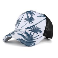 TodaiesClearance!Women Men Coconut Tree Printing Baseball Cap Snapback Hip Hop Flat Hat 2018 (1PC, Blue)