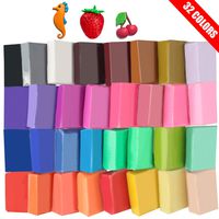 Super Valuable 32 Colors Small Block Polymer Clay Set Oven Bake Clay, Tomorotec CPSC Conformed Non-Toxic Molding DIY Clay Oven Baking Clay for Kids, Artists (Softer)