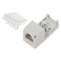 Panduit CJ66WHY Category-3 6-Wire Lead-Frame Style Jack Module, White, 4-Pair