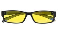 Blue Light Blocking,UV Protection,Reduce Eyestrain,Computer Gaming IPAD Reading Glasses for Men and Women(Black/Grey Arm,Yellow Tinted Lens) +1.25