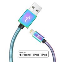 LAX iPhone Charger Lightning Cable - MFi Certified Lightning to Mesh USB Cord (4ft) Compatible with Latest iOS Including iPhone 11 Pro Max/ 11 Pro/ 11/ XS Max/XS/XR/X/ 8/ 8Plus, iPads, iPods & More