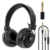Headphones Stereo Headset Foldable Super Bass Full Sized Over-Ear Earphones for PC Phone by Kmise