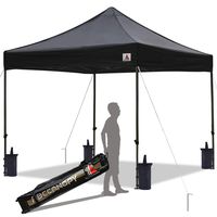 ABCCANOPY Pop up Canopy Tent Commercial Instant Shelter with Wheeled Carry Bag, Bonus 4 Canopy Sand Bags, 10x10 FT (Black)