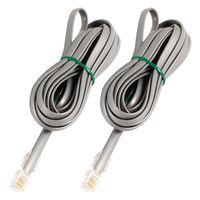 uxcell Phone RJ11 6P6C Fax Gold Plated Straight Cable 3Meter 10ft