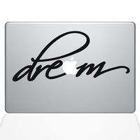 The Decal Guru 1654-MAC-13A-BLA Dream Decal Vinyl Sticker, Black, 13" MacBook Air