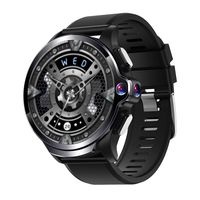 Allcall GT 4G/LTE Smartwatch Phone Long Battery Life Waterproof Face Unlock Dual Cameras 1.6''Round Display Big Memory 3GB RAM 32GB ROM GPS 24h Heart Rate Monitor(Ceramic Bezel, Black Strap)