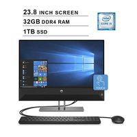2019 HP Pavilion 24 23.8 Inch FHD All-in-One Desktop Computer (Intel 6-Core i5-9400T up to 3.4 GHz, 32GB RAM, 1TB PCIe SSD, Intel UHD Graphics 630, WiFi, Bluetooth, HDMI, Windows 10 Home)