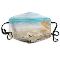 YUIOP Beaches Sea Perl Sand Beach Shells Seashells Printed Mask Neutral Mask for Men and Women Polyester Dust-Proof Breathable Mask