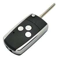 Flip Floding Keyless Entry Remote Control Car Key Fob Case Shell for Toyota Rav4 Corolla Camry Matrix Scion tC 3 Buttons Replacement Outer Cover Repair with Uncut Blade Blank