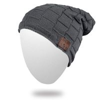 Beanie with Bluetooth, Version 4.2 Bluetooth Beanie Built in Stereo Headphone Headset Speaker for Women, Men Winter Outdoor Sports and Warmth(Dark Grey)