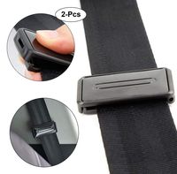 Car Seat Belt Adjuster, Seatbelt Clips | Smart Adjust Seat Belts to Relax Shoulder Neck Give You a Comfortable and Safe Experience | 2PCS Black